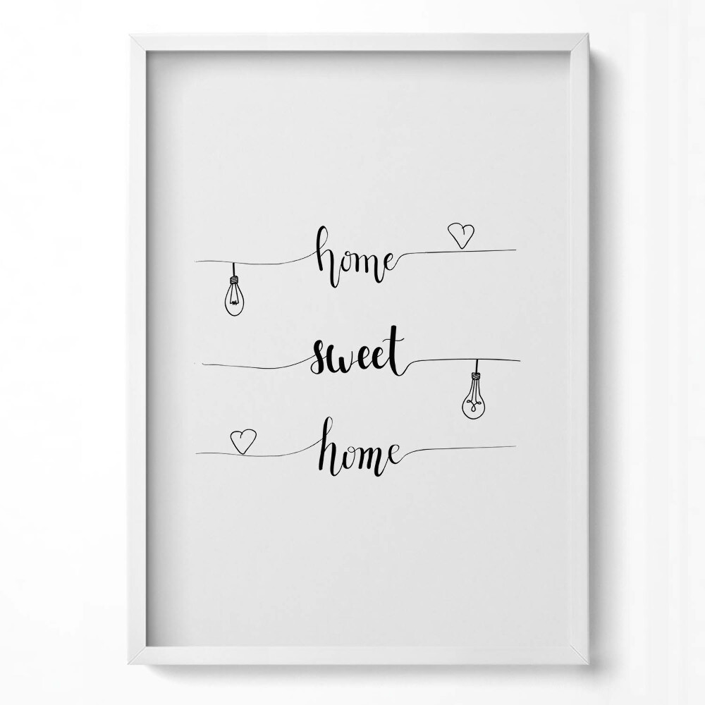 Tablou living cu rama modern „Indicator de apartament «acasă, dulce casă»”