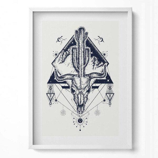 Tablou rama modern Model geometric de craniu de animal