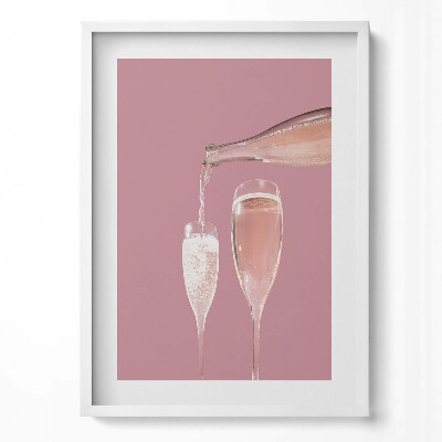 Tablou living cu rama modern Șampanie roz glamour