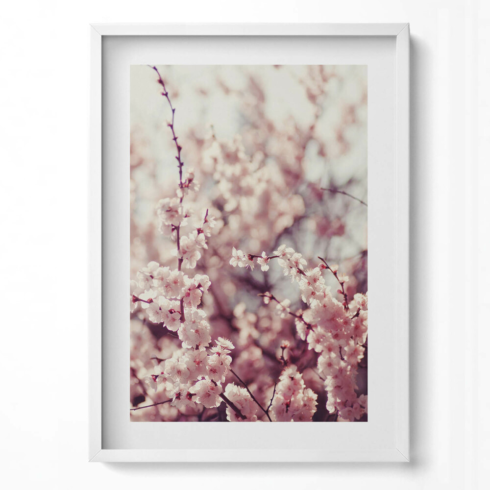 Tablou living cu rama modern Flori frumoase de primăvară în copac