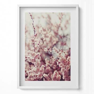 Tablou living cu rama modern Flori frumoase de primăvară în copac