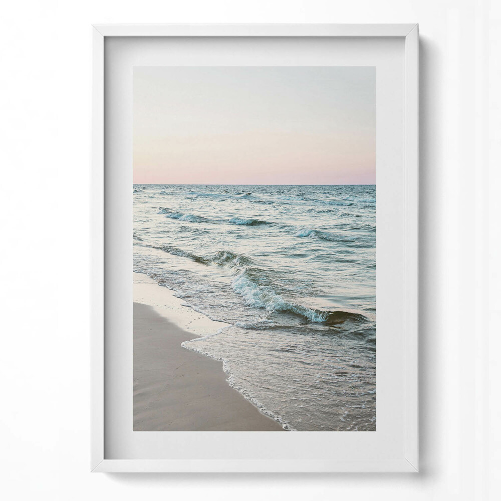 Tablou living cu rama modern Peisaj romantic al valurilor mării