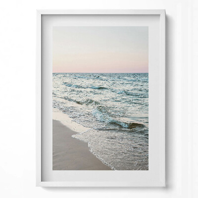 Tablou living cu rama modern Peisaj romantic al valurilor mării