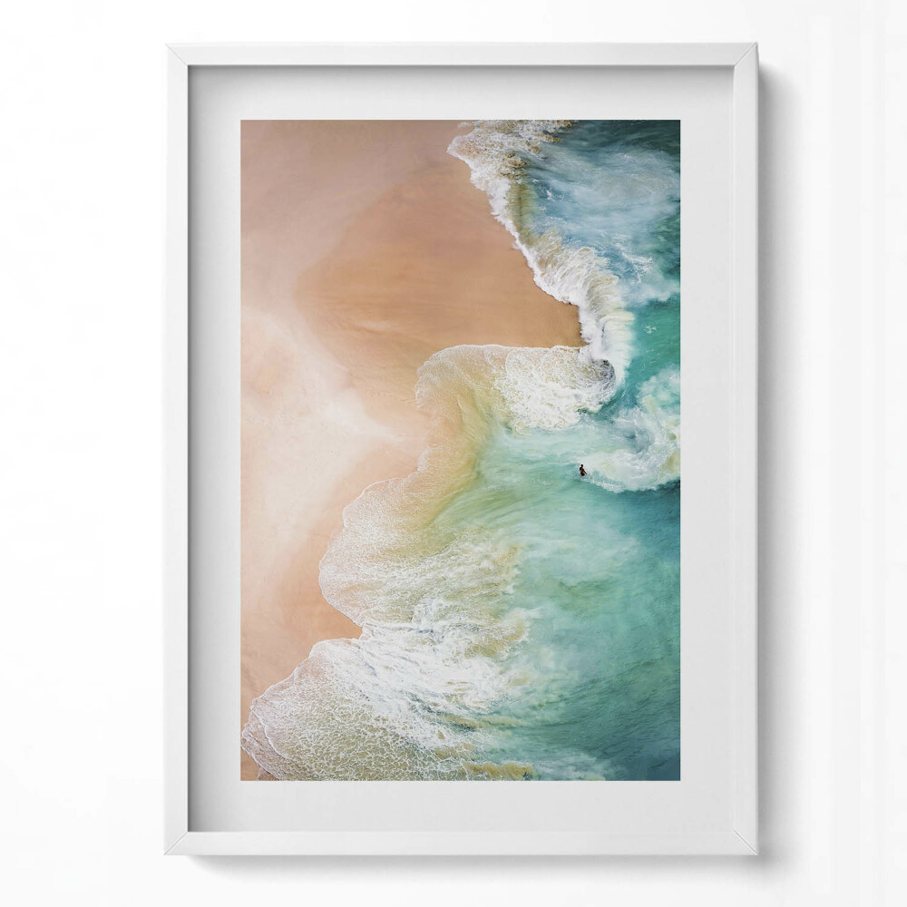 Tablou rama modern Valurile mării și plaja din vedere