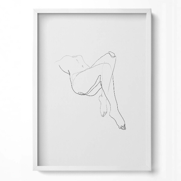 Tablou living cu rama modern Artă liniară a corpului feminin