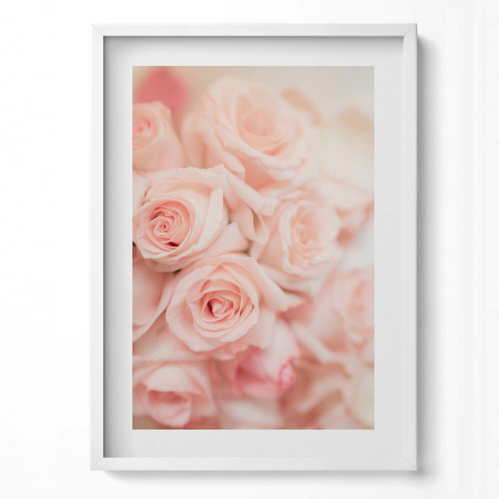 Tablou living cu rama modern Buchet romantic de trandafiri