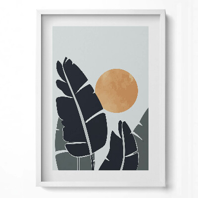 Tablou rama modern Plante minimaliste și soare în stil boho