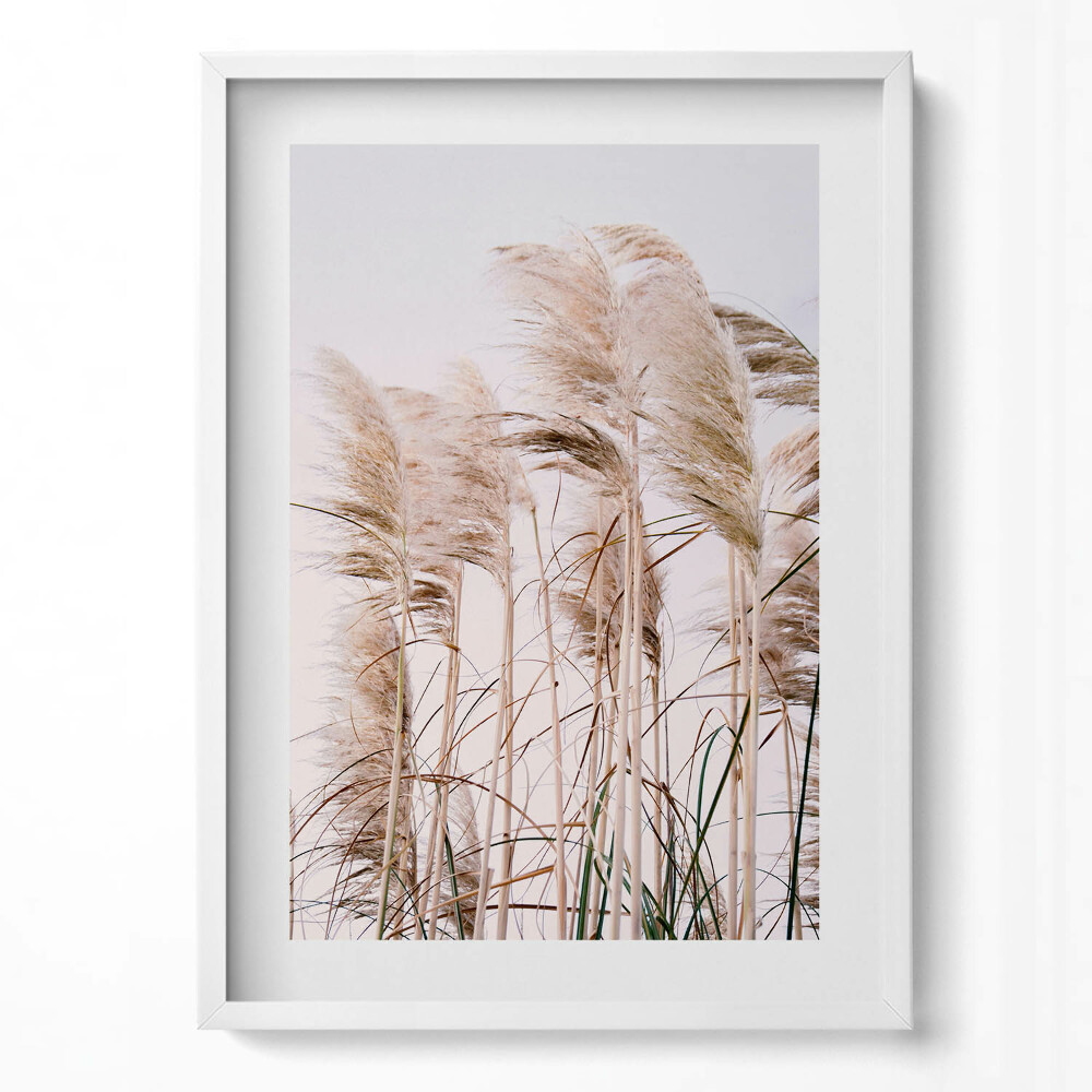 Tablou living cu rama modern Peisaj romantic boho cu iarbă