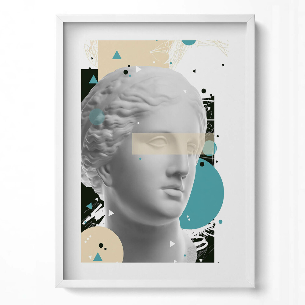 Tablou rama modern Portret abstract al unei sculpturi feminine antice