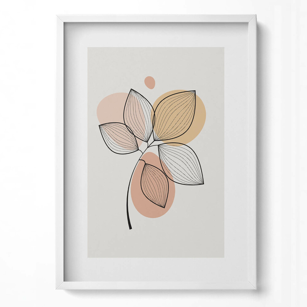 Tablou rama modern Plante abstracte boho