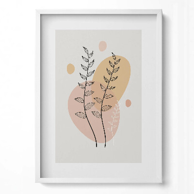 Tablou living cu rama modern Plante abstracte boho