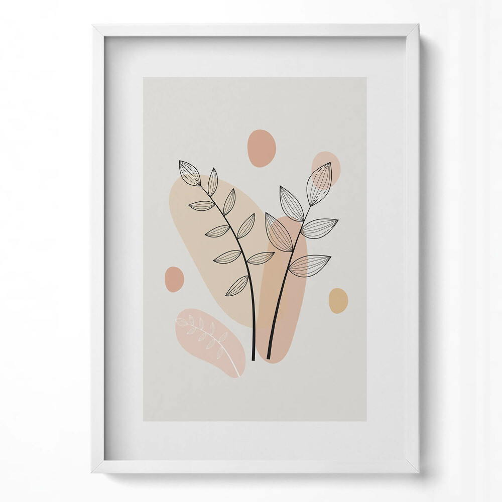 Tablou rama modern Plante abstracte boho