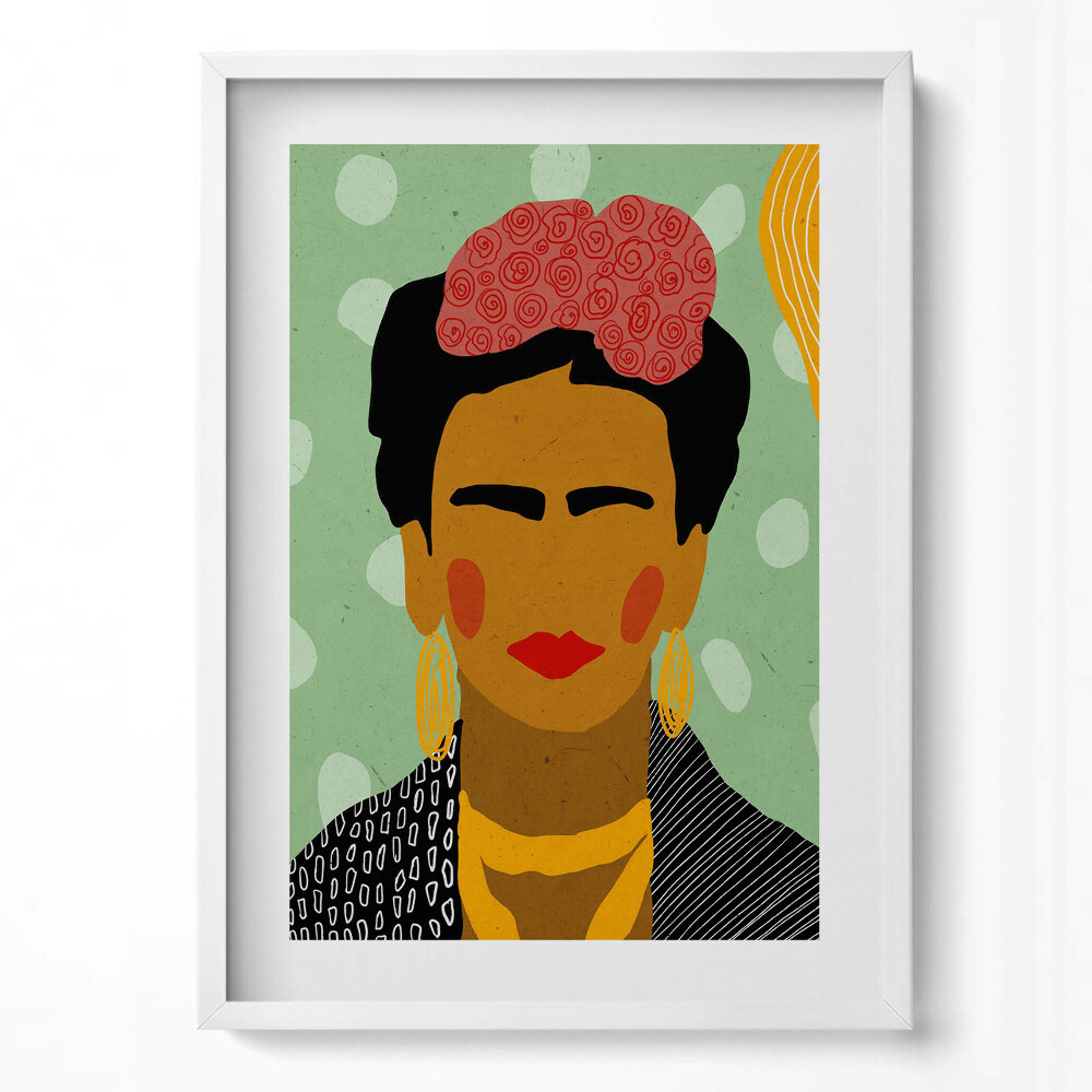 Tablou rama modern Ilustrație portret a Fridei