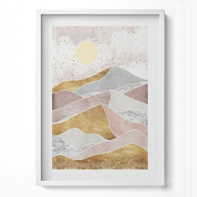 Tablou rama modern Peisaj abstract al deșertului și soarelui