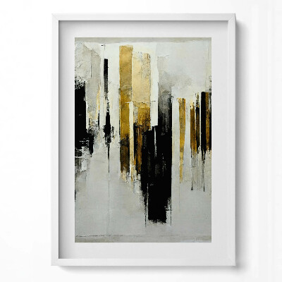 Tablou living cu rama modern Artă abstractă cu aur