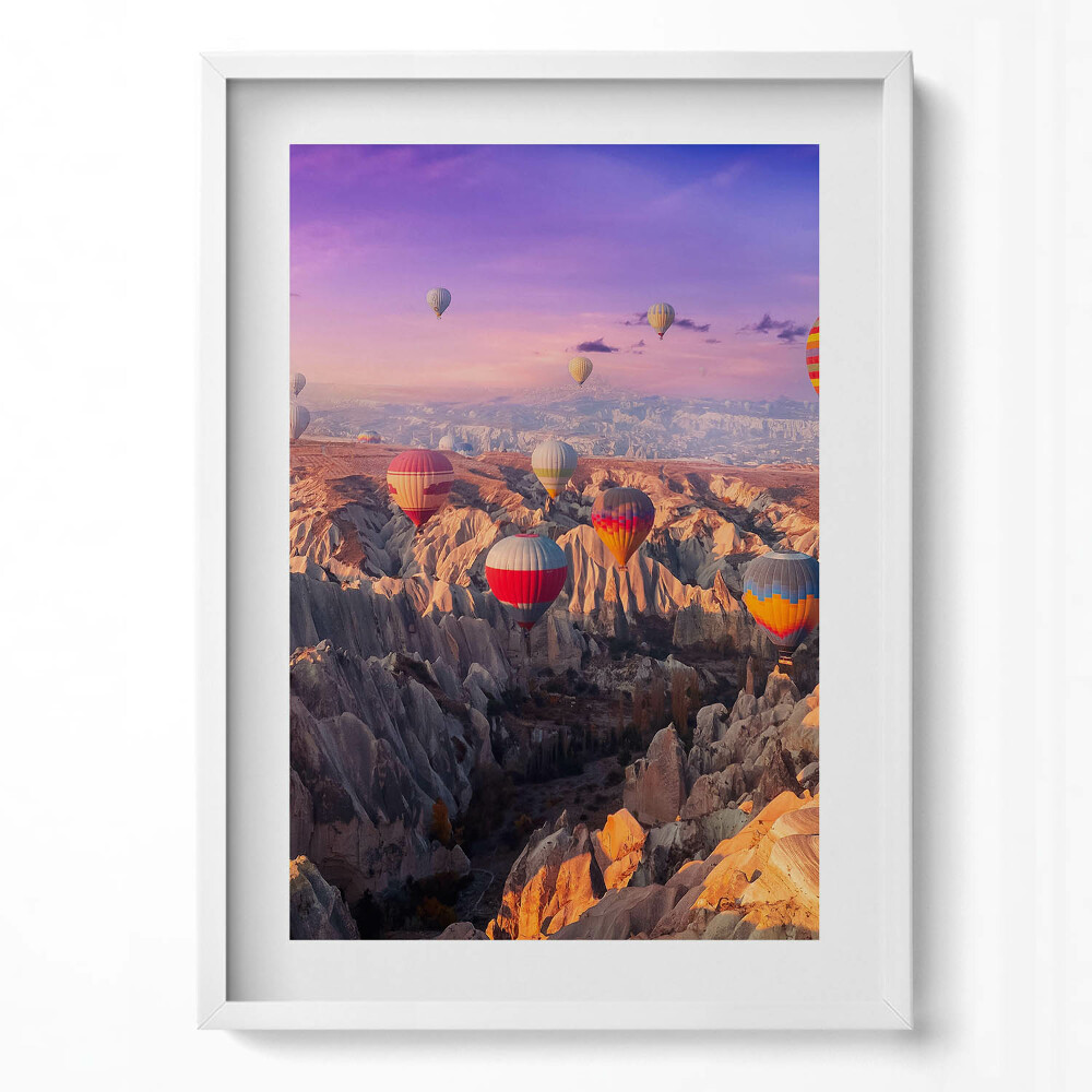 Tablou rama modern Baloane care zboară peste canion