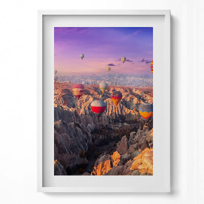Tablou rama modern Baloane care zboară peste canion