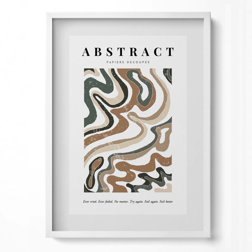 Tablou living cu rama modern Abstracție boho liniară