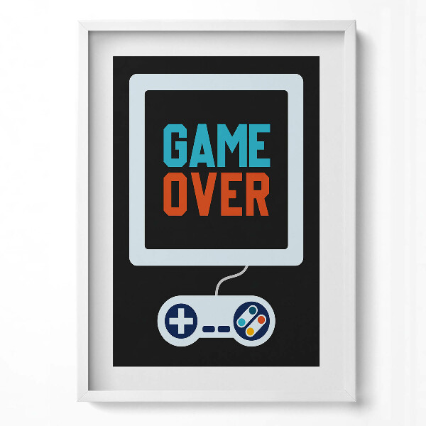 Tablou rama modern „Inscripție pentru jucătorul «Game over»”