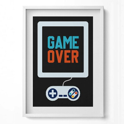 Tablou rama modern „Inscripție pentru jucătorul «Game over»”