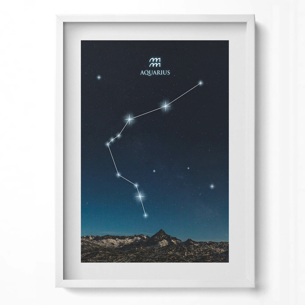 Tablou rama modern Constelația zodiacală Vărsător