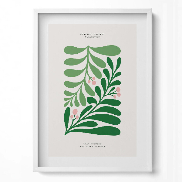 Tablou living cu rama modern Ilustrație a plantelor și florilor