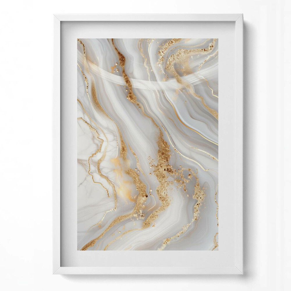 Tablou rama modern Textură de marmură cu aur