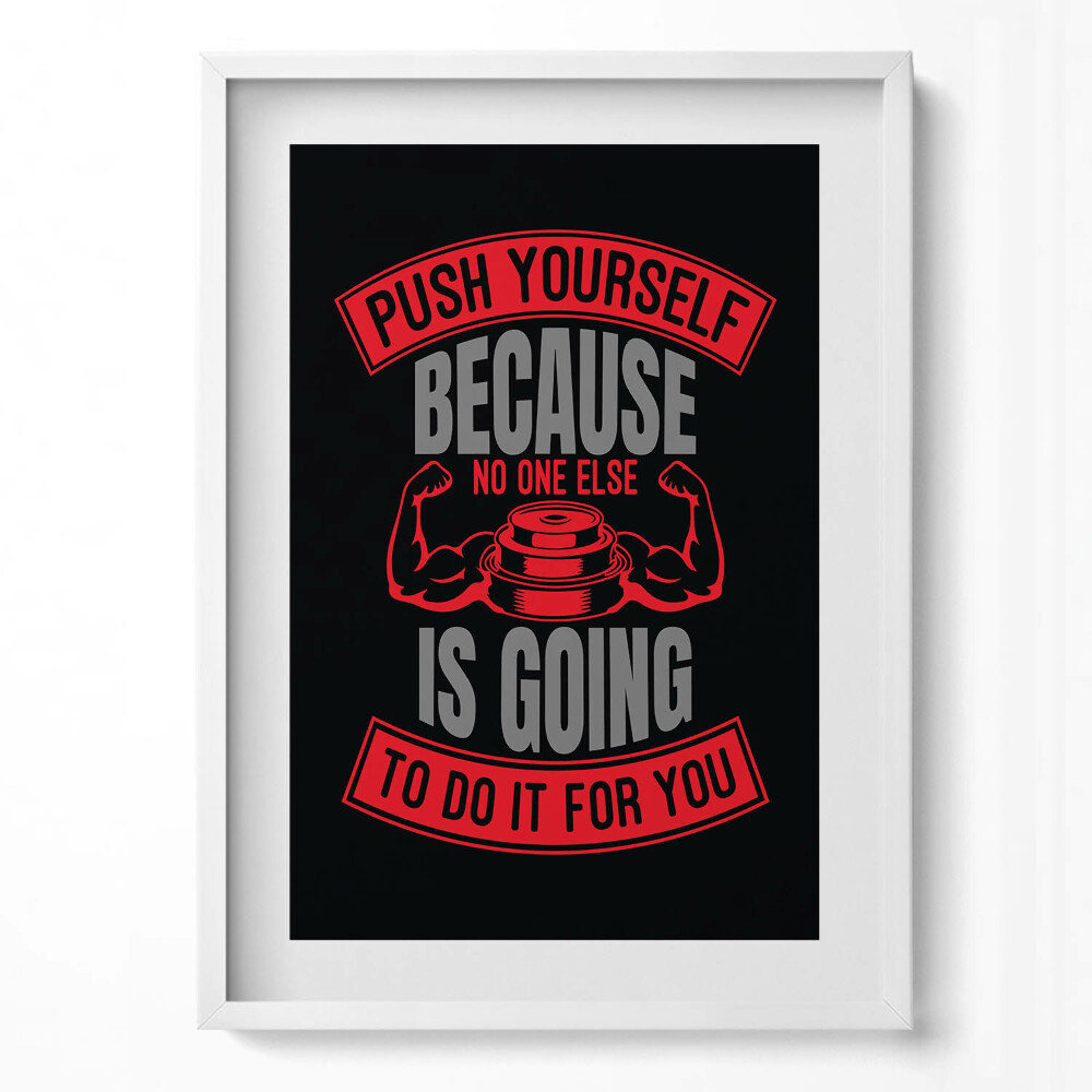 Tablou rama modern Inscripție motivațională «Începe-te pentru că nimeni altcineva nu o va face pentru tine»»