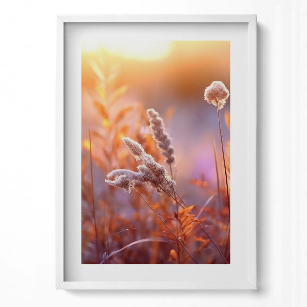 Tablou rama modern Iarbă boho la răsărit