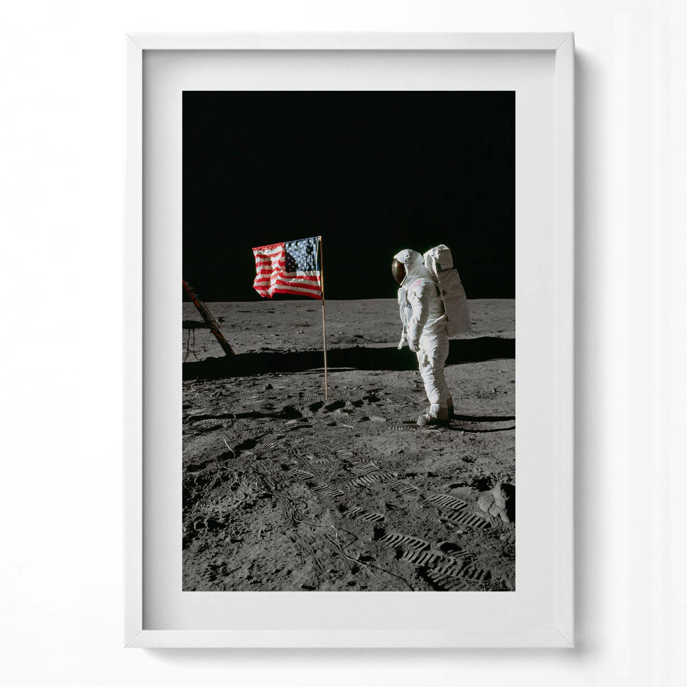 Tablou rama modern Aterizare pe Lună - fotografie NASA