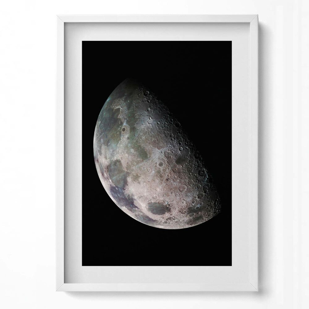 Tablou living cu rama modern Luna pe cerul negru