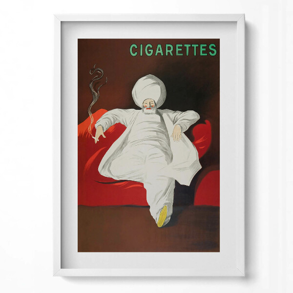 Tablou rama modern Ilustrație vintage a unui sultan cu o țigară