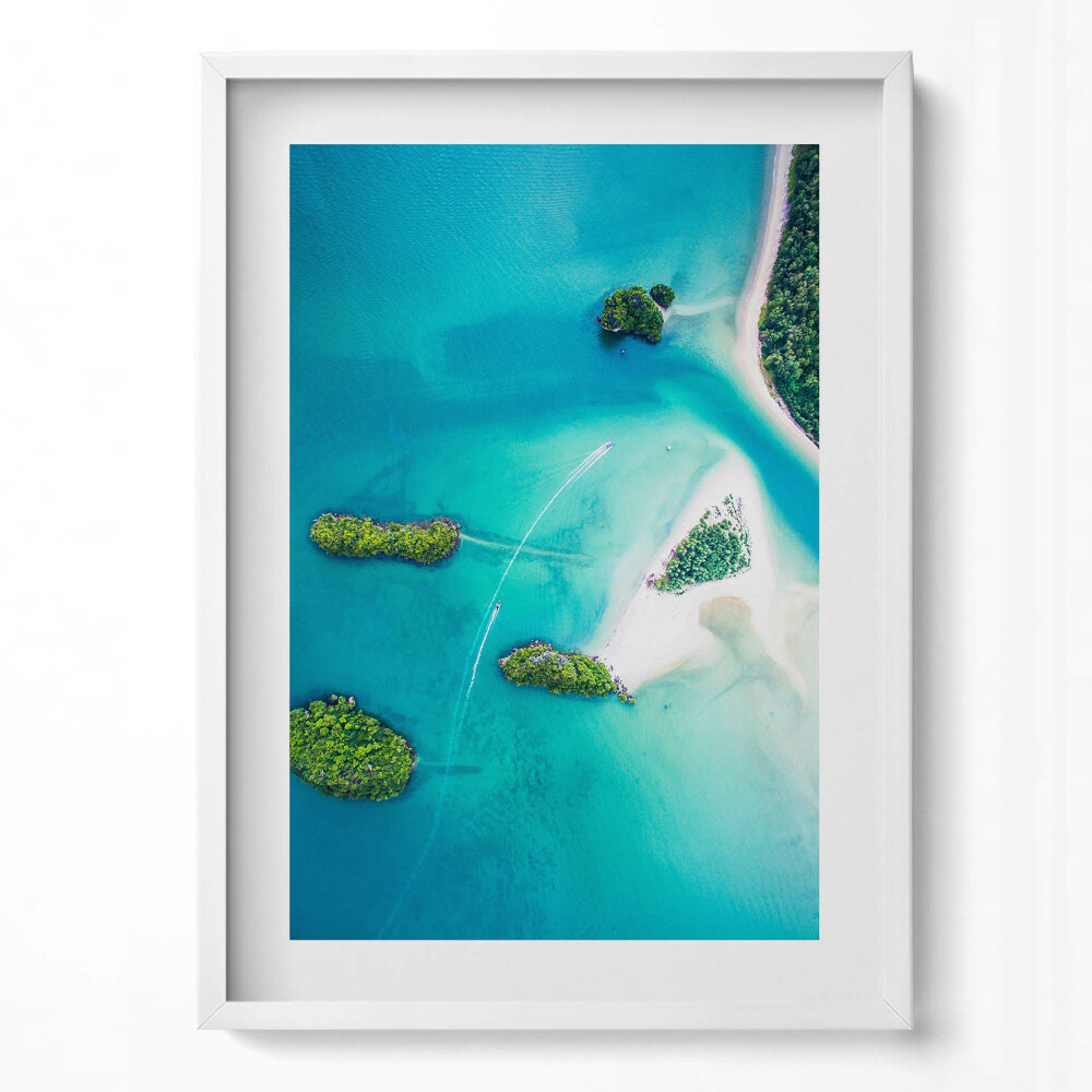 Tablou rama modern Țărmul mării din vedere