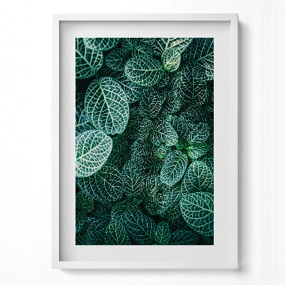 Tablou living cu rama modern Frunze verzi sălbatice