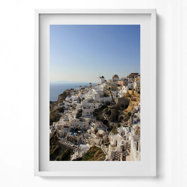Tablou living cu rama modern Arhitectura din Santorini, Grecia