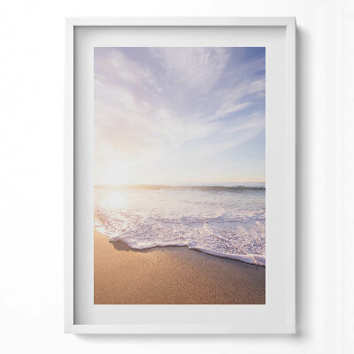 Tablou rama modern Vedere liniștită asupra plajei și a mării