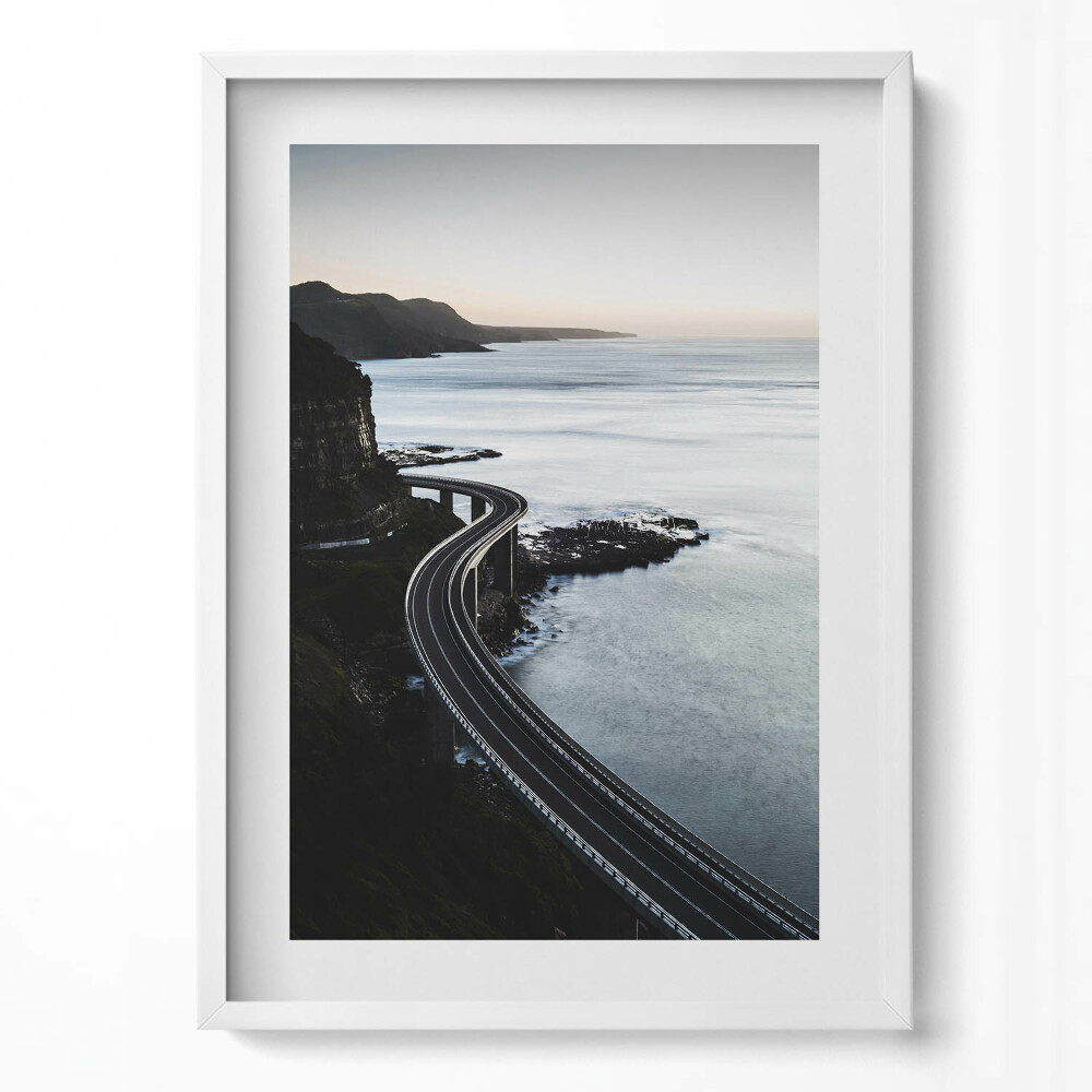 Tablou rama modern Vedere aeriană a drumului de coastă