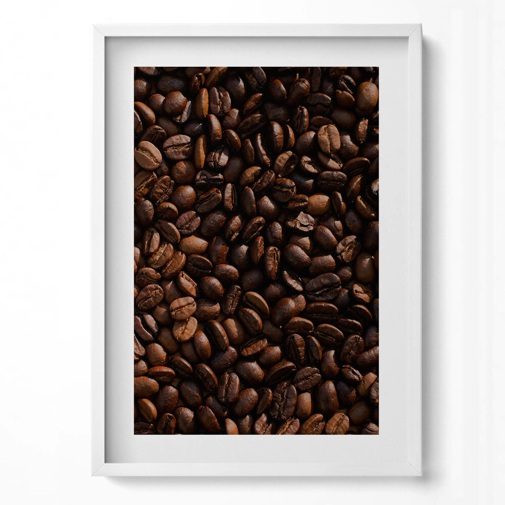 Tablou living cu rama modern boabe de cafea Arabica