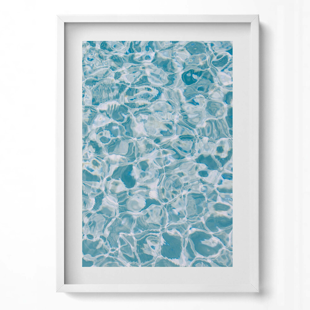 Tablou living cu rama modern O pânză de apă albastră și transparentă