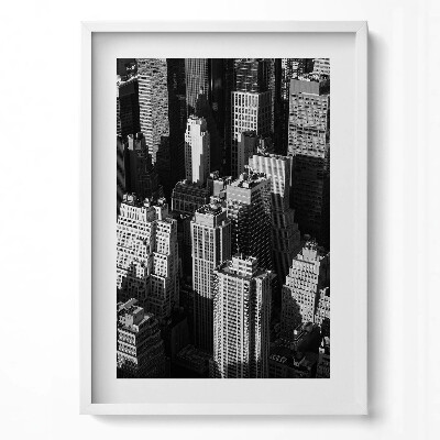 Tablou rama modern Arhitectura orașului alb-negru