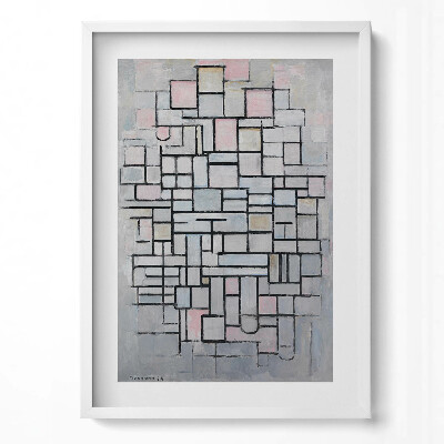 Tablou living cu rama modern Artă modernă - Schiță geometrică