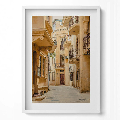 Tablou rama modern O stradă îngustă printre clădiri