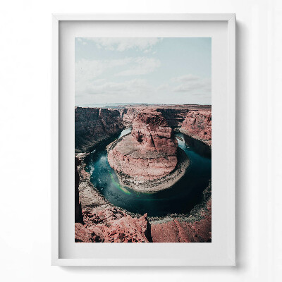 Tablou living cu rama modern Peisaj fluvial și stâncă