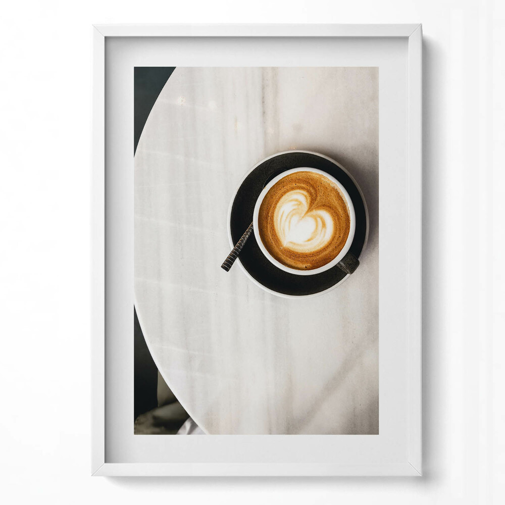 Tablou rama modern O ceașcă de cafea cu inimă