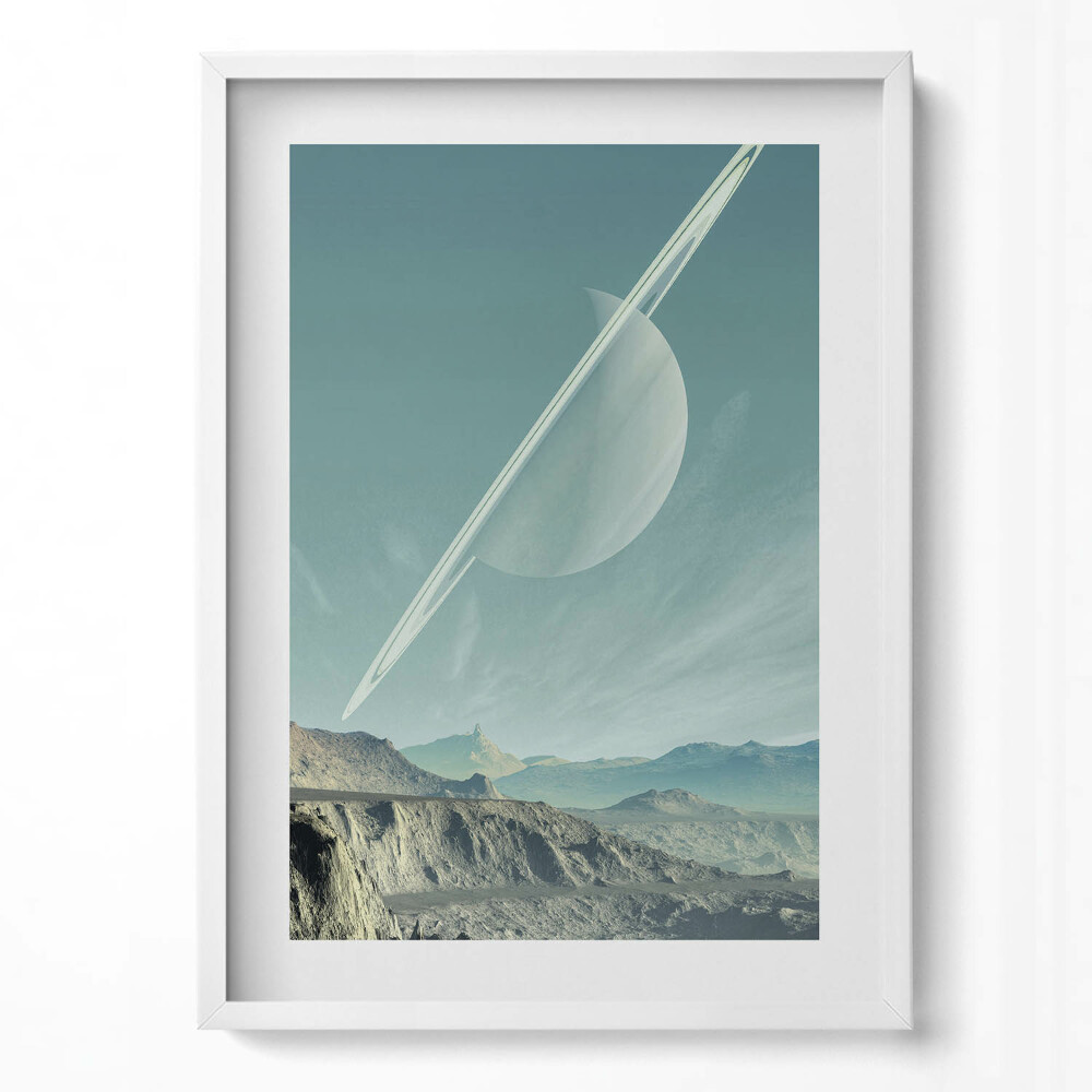 Tablou rama modern Planeta Saturn pe cer