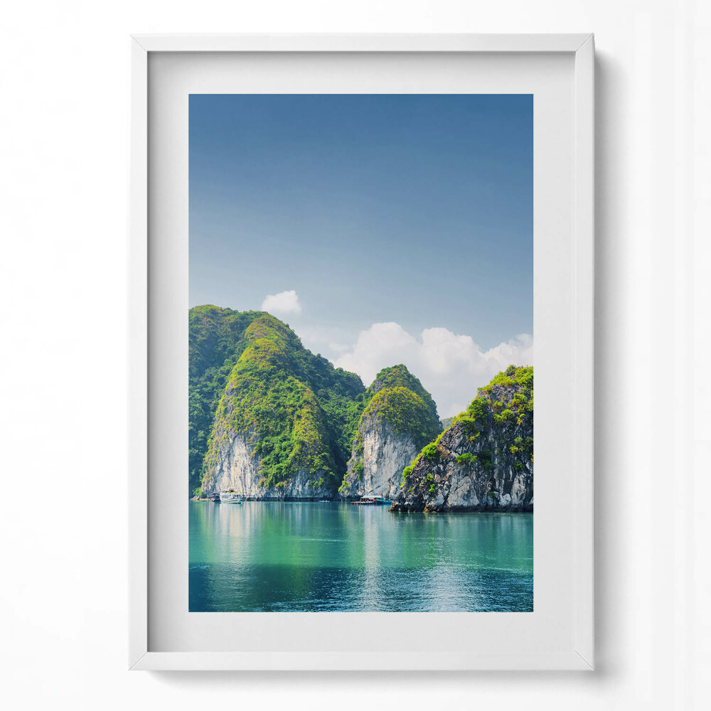 Tablou living cu rama modern Mare și stânci turcoaz