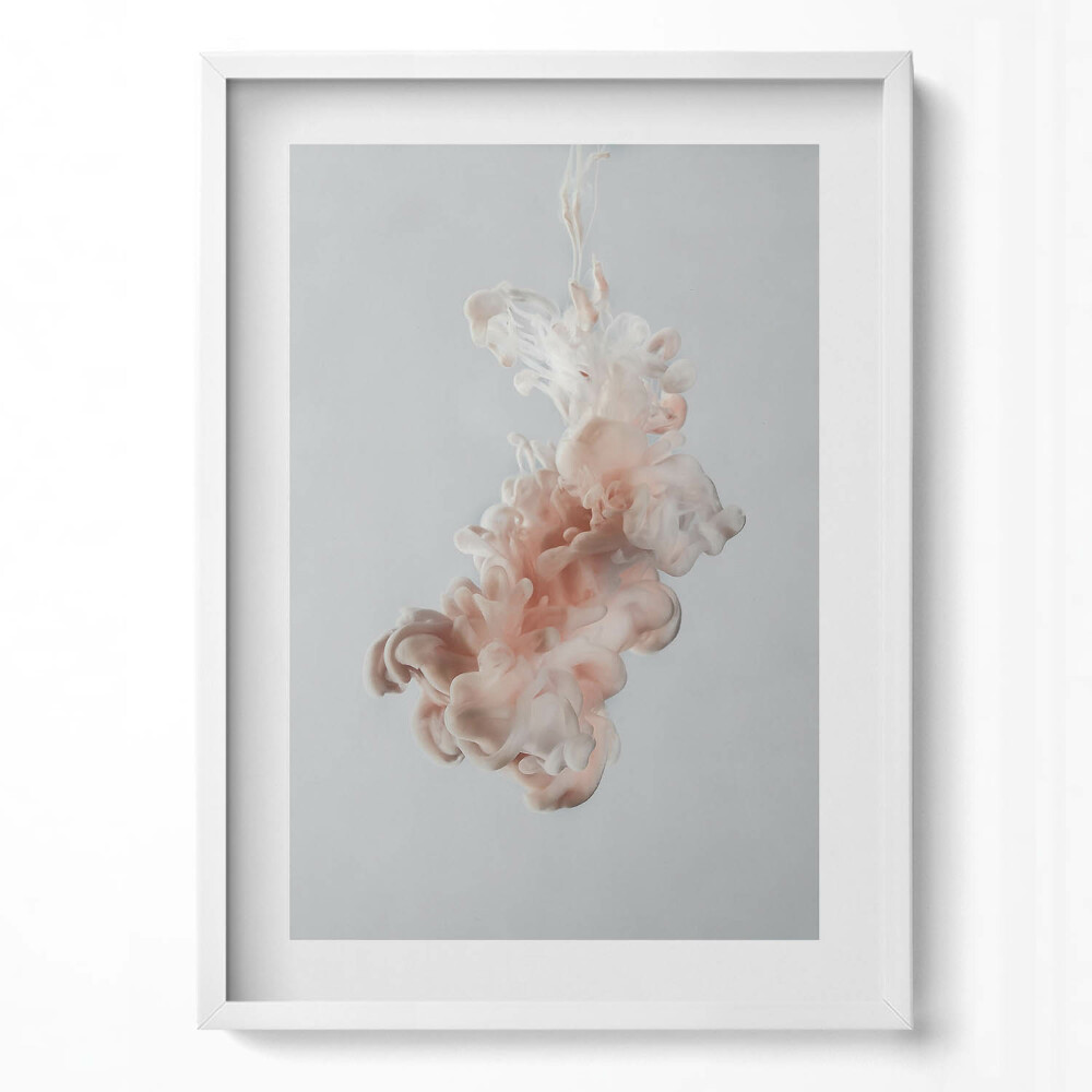 Tablou living cu rama modern Cerneală bej abstractă în apă