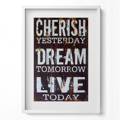 Tablou rama modern Inscripție motivațională pe tablă veche