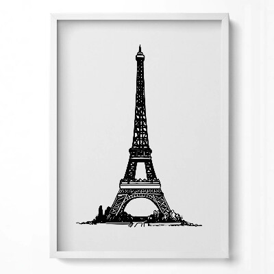 Tablou living cu rama modern Ilustrație a Turnului Eiffel