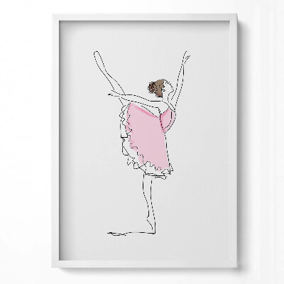 Tablou rama modern Artă liniară a unei balerine dansând
